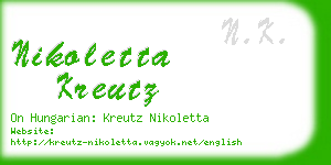 nikoletta kreutz business card